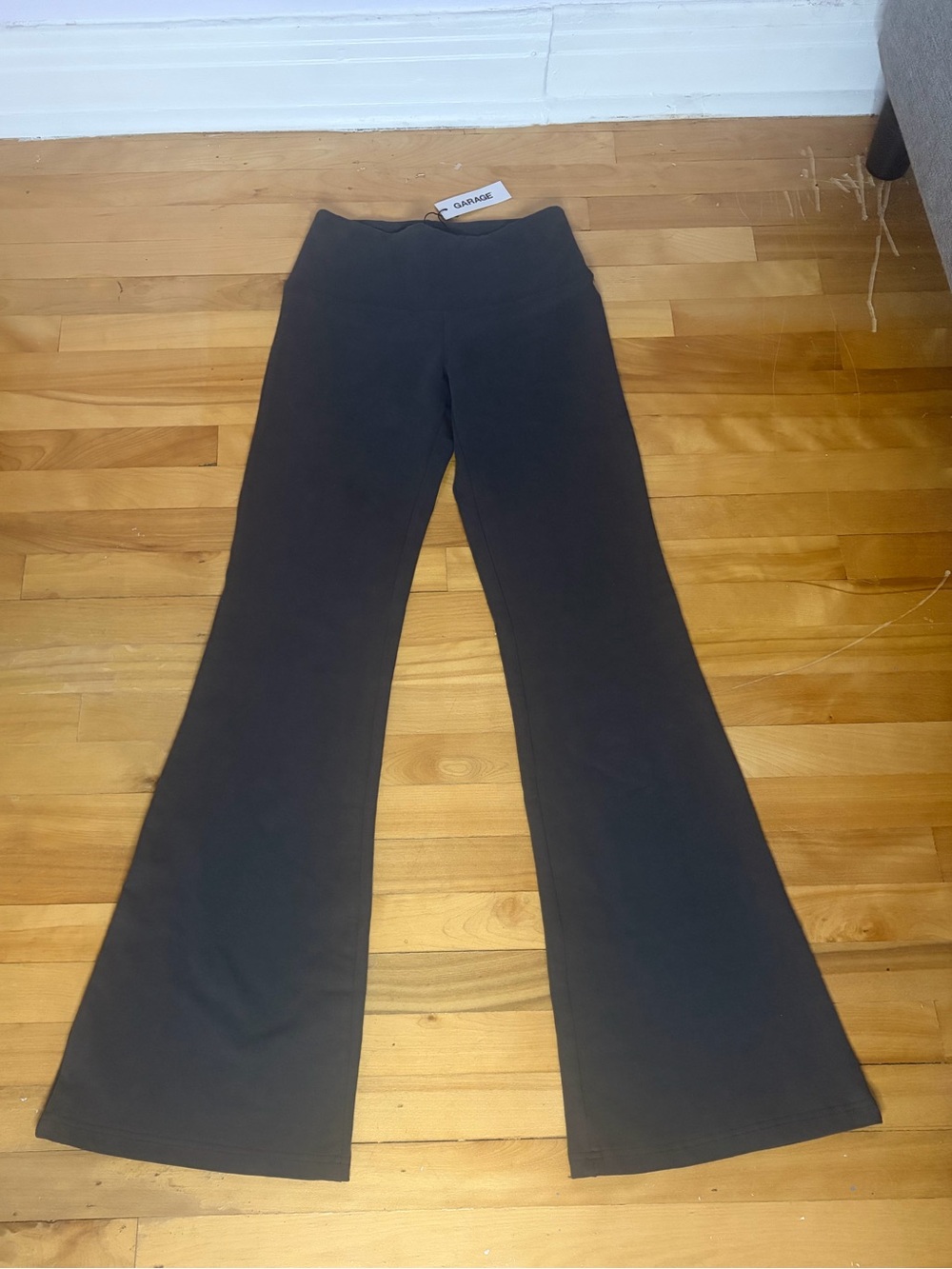 Garage Dark Grey Fleece Flared leggings